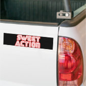 Sweet Action College Retro jaren 80 Humor Bumpersticker (Op Truck)
