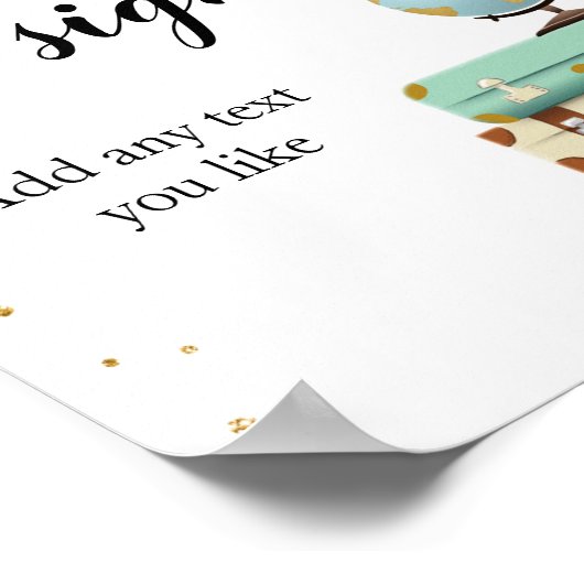 Sweet Adventures bord Reizen Douche Aangepaste Glo Poster (Hoek)