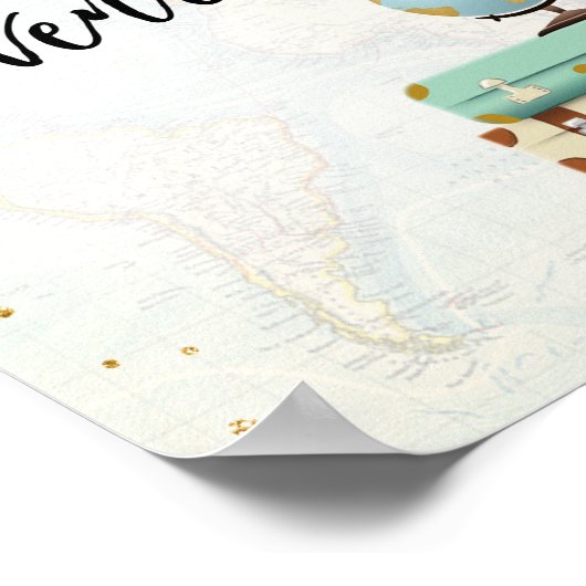 Sweet Adventures-bordje Reizigersdienstrooster Poster (Hoek)