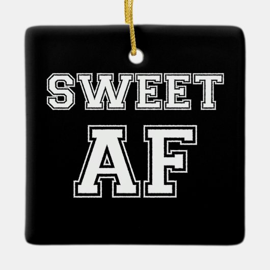 SWEET AF PINGING PONG BALL KERAMISCH ORNAMENT (Voorkant)