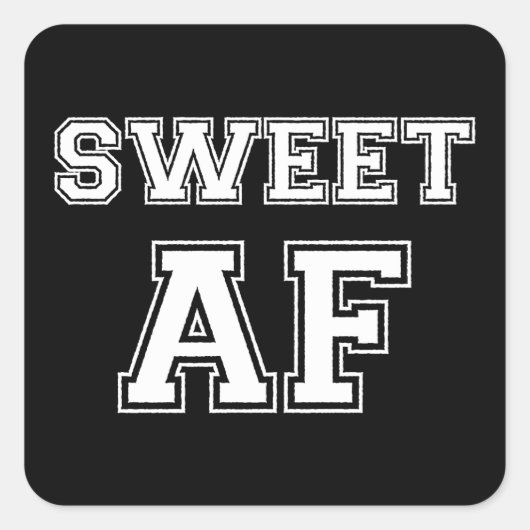 SWEET AF VIERKANTE STICKER (Voorkant)