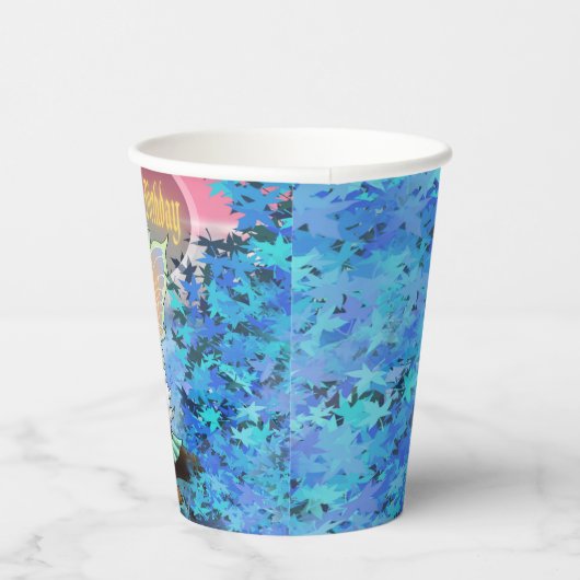 Sweet African American Fairy Birthday Papieren Bekers (Rechts)