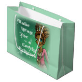 Sweet African American Princess Birthday Large Cadeautasje (Voorkant Gekanteld)