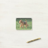 Sweet Airdale Terrier Post-it® Notes (Op bureau)