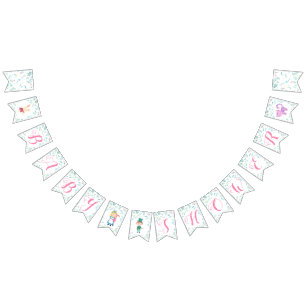 Sweet Alice in Wonderland, het baby shower Vlaggetjes