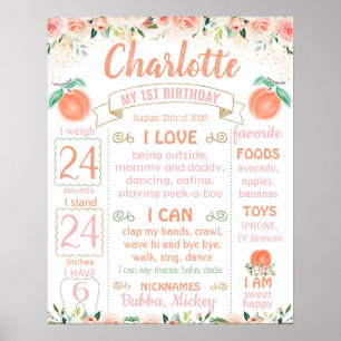 Sweet als een piek Mijlsteen voor eerste verjaarda Poster