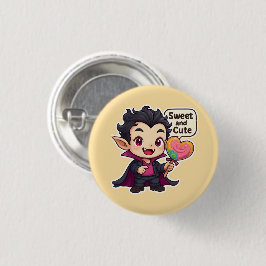 "Sweet and Cute" Chibi Vampire Button