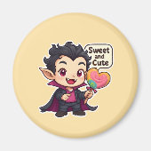 "Sweet and Cute" Chibi Vampire Magnet (Voorkant)