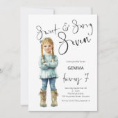 Sweet and Sassy Seven Girl 7e verjaardagsfeestje Kaart (Voorkant)