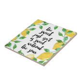 Sweet and Sour Lemon Quote Tegel Tegeltje (Zijkant)