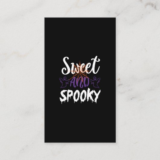 sweet and spooky visitekaartje (Voorkant)