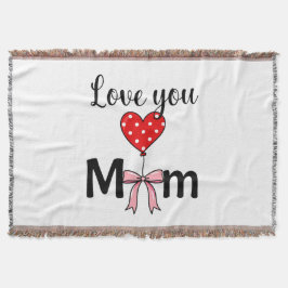 Sweet and stylish “Love You Mom” Deken