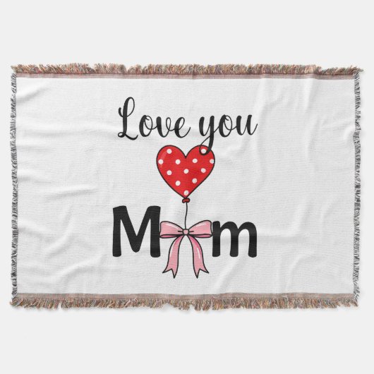 Sweet and stylish “Love You Mom” Deken (Voorkant)
