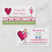 Sweet Angel en Hearts Aangepast Visitekaartje (Voorkant / Achterkant)