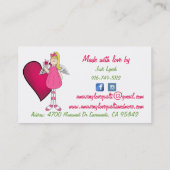 Sweet Angel en Hearts Aangepast Visitekaartje (Achterkant)