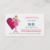 Sweet Angel en Hearts Aangepast Visitekaartje 2 (Achterkant)