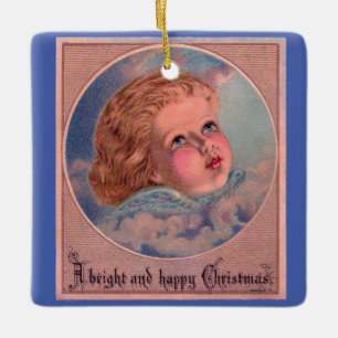  Sweet Angel Face Ceramic Ornament