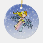 Sweet Angel Holding Star Kerst Ornament (Voorkant)