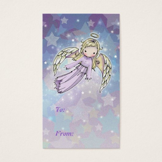 Sweet Angel Holiday Gift Labels Visitekaartjes (Voorkant)