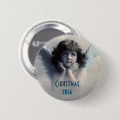 Sweet  Angel-kerstmemento Ronde Button 5,7 Cm (Voorkant /achterkant)