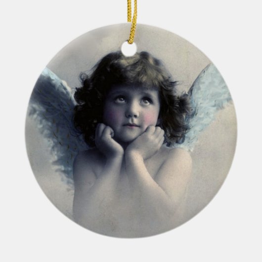 Sweet  Angel Kerstmis Keramisch Ornament (Voorkant)