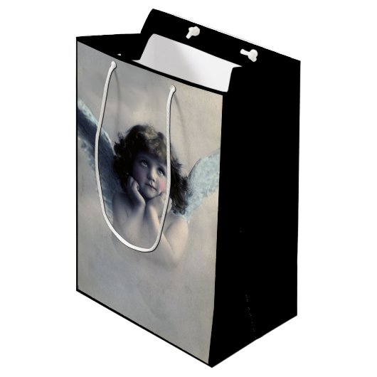 Sweet  Angel Kerstmis Medium Cadeauzakje (Voorkant Gekanteld)