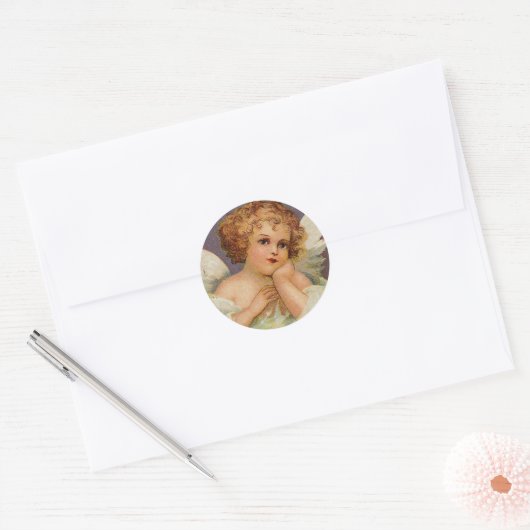 Sweet Angel Ronde Sticker (Envelop)