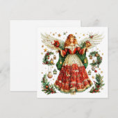 Sweet Angel with Christmas gifts Feestdagenkaart (Voorkant / Achterkant)