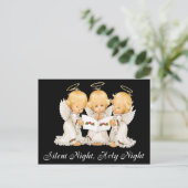 Sweet Angels Stille Nacht Briefkaart (Staand voorkant)
