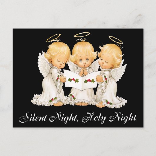 Sweet Angels Stille Nacht Briefkaart (Voorkant)
