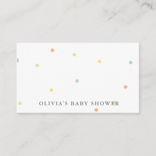 Sweet Animal Baby Diaper Raffle Ticket Informatiekaartje (Achterkant)