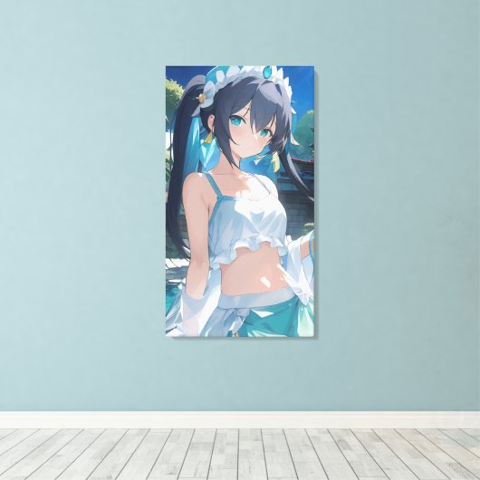 Sweet Anime art. Canvas Afdruk (Insitu (Houten vloer))