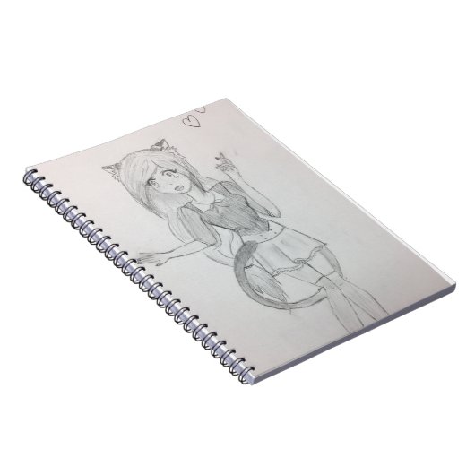 Sweet Anime Cat Girl Notitieboek (Rechterzijde)