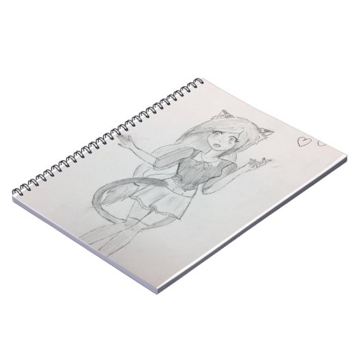 Sweet Anime Cat Girl Notitieboek (Linkerzijde)