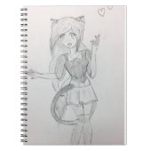 Sweet Anime Cat Girl Notitieboek (Voorkant)