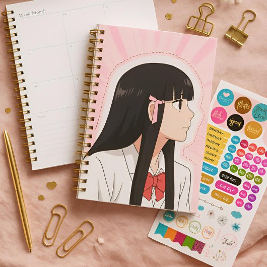 Sweet Anime Girl Esthetische Planner