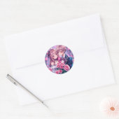 Sweet Anime Valentijnsdag Ronde Sticker (Envelop)
