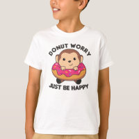 Sweet apen Funny Animals in Donut Roze