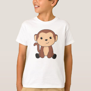 Sweet-apen van apen in de Oerwoud Funny Monkeys T-shirt