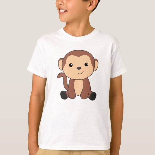 Sweet-apen van apen in de Oerwoud Funny Monkeys T-shirt (Voorkant)