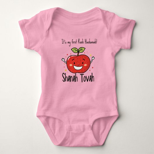 🍎 Sweet Apple Joy met aangepaste tekst Romper (Voorkant)