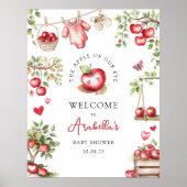 Sweet Apple of Our Eye Baby shower Welkom Poster (Voorkant)