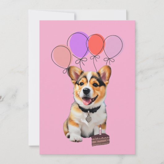 Sweet Appreciation Adorable Fun Corgi Birthday  Bedankkaart (Voorkant)