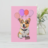 Sweet Appreciation Adorable Fun Corgi Birthday  Bedankkaart (Staand voorkant)