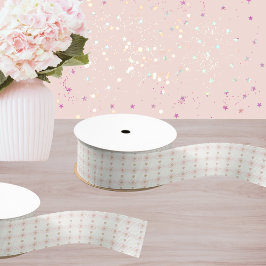Sweet Argyle Heart Flower Effect Grosgrain Lint