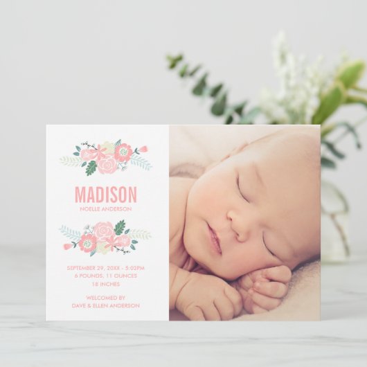 Sweet Arrival | Aankondiging van geboorte (Staand voorkant)