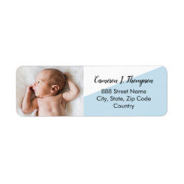 "Sweet Arrival" gepersonaliseerd Baby Photo Return Etiket