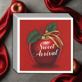 Sweet Arrival Red Apple Baby shower Servet