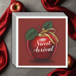 Sweet Arrival Red Apple Baby shower Servet