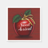 Sweet Arrival Red Apple Baby shower Servet (Voorkant)